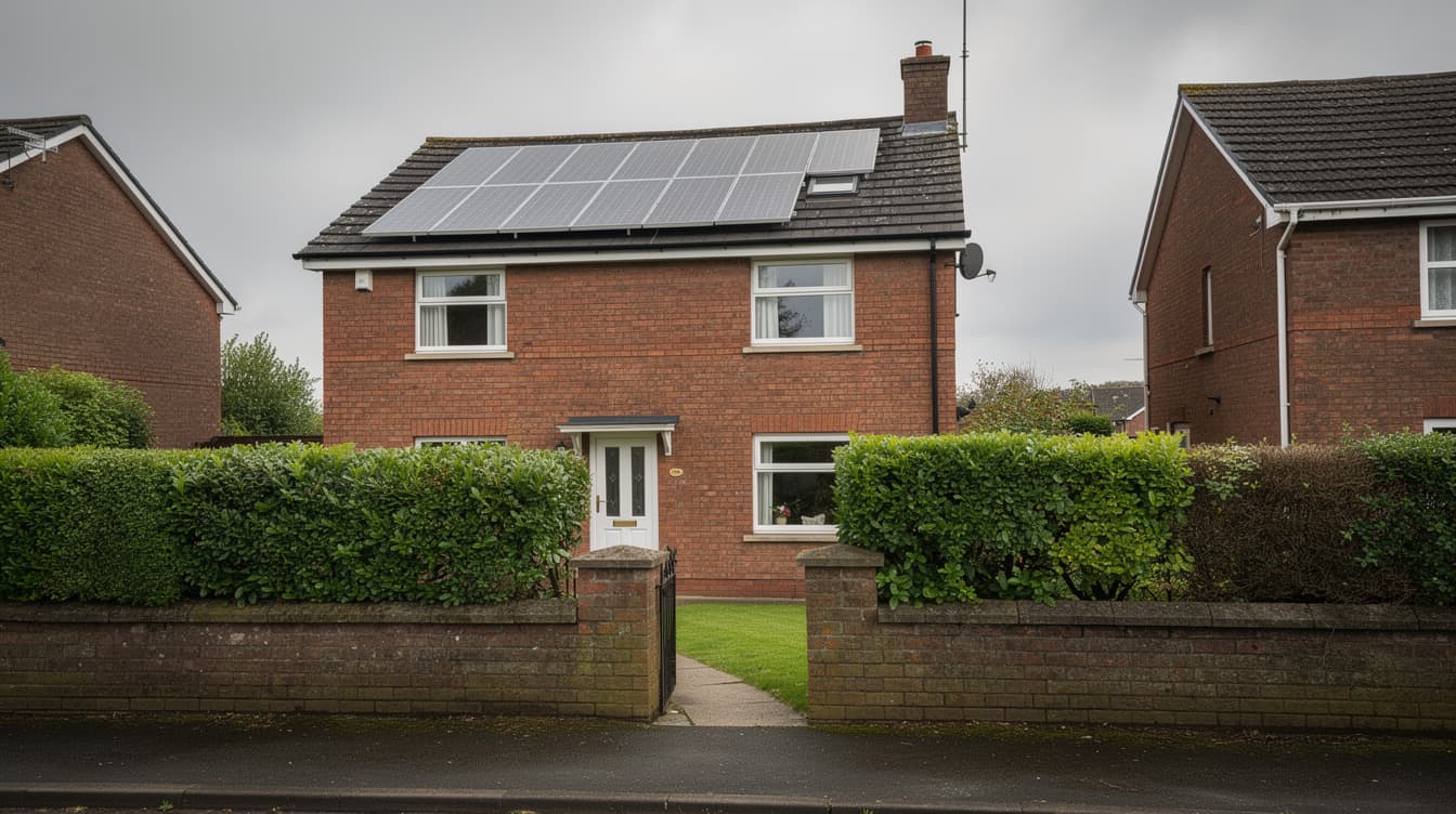 Irish semi-detached house with a 4kW rooftop solar array — the sweet spot for a typical 3-bed home